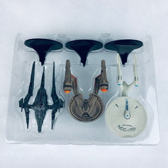 Star Trek Beyond 3 Mini Ship Models - USS Enterprise, USS Franklin & Swarm Ship - Picture 3 of 12
